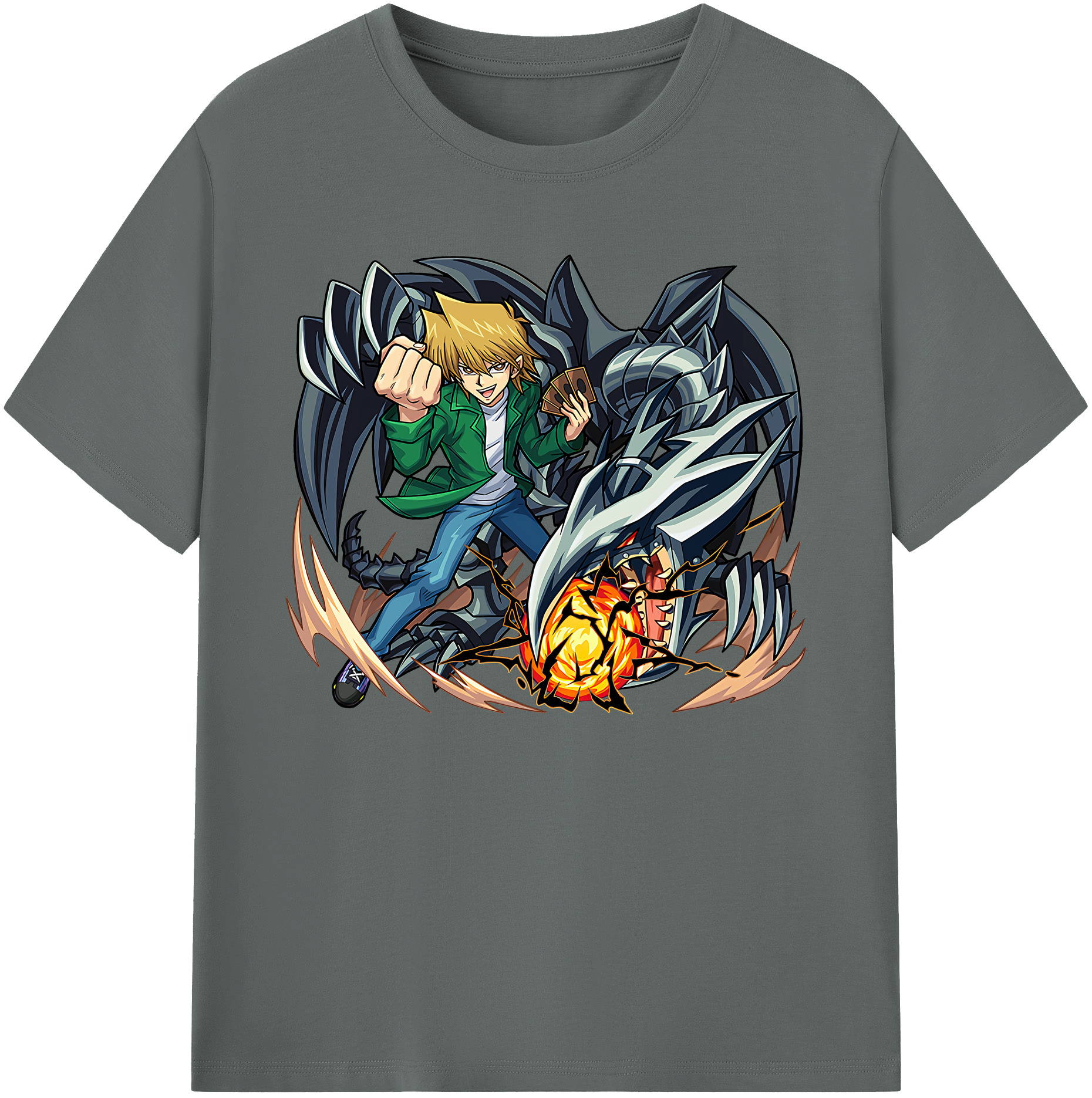 （画像用） 遊☆戯☆王 Yu-Gi-Oh! 綿100％ メンズ半袖Tシャツ｜肌触りやわらか＆通気性
